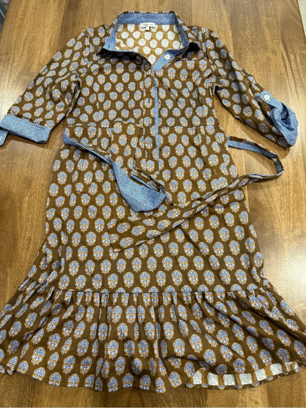 Patty Kim Brown Printed Dress